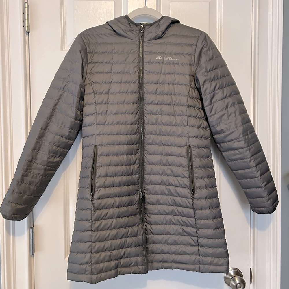 Eddie Bauer Grey Quilted Coat